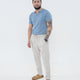 Sienna Knit Polo - Dusty Blue — Nuvarek catalog image