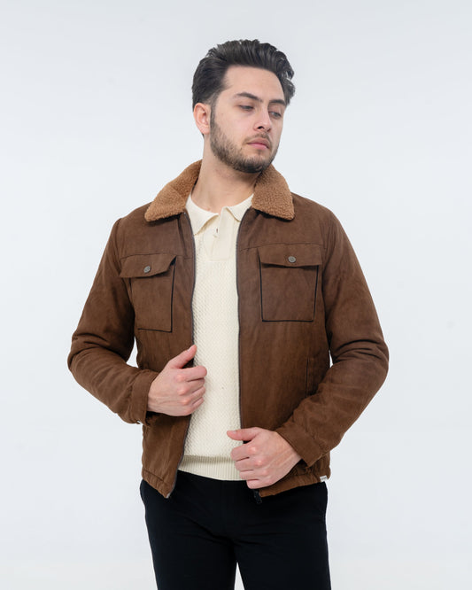 Summit Suede Jacket - Brown — Nuvarek catalog image