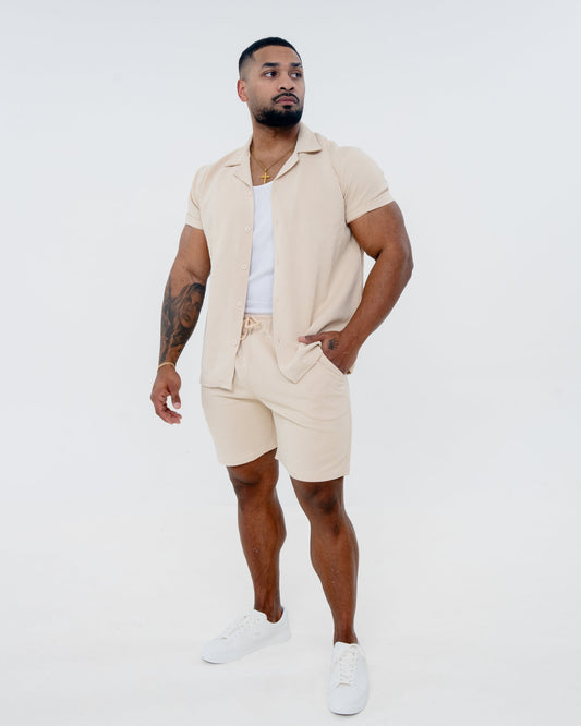 Promenade Shorts Set - Beige