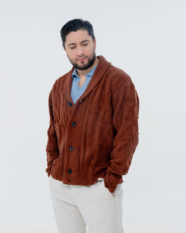 Fireside Cardigan - Brown - Image 2