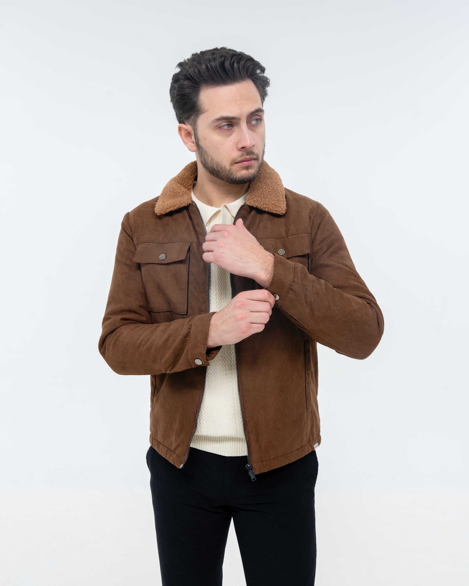 Summit Suede Jacket - Brown - Image 2