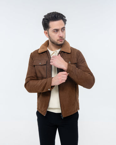 Summit Suede Jacket - Brown - Image 2
