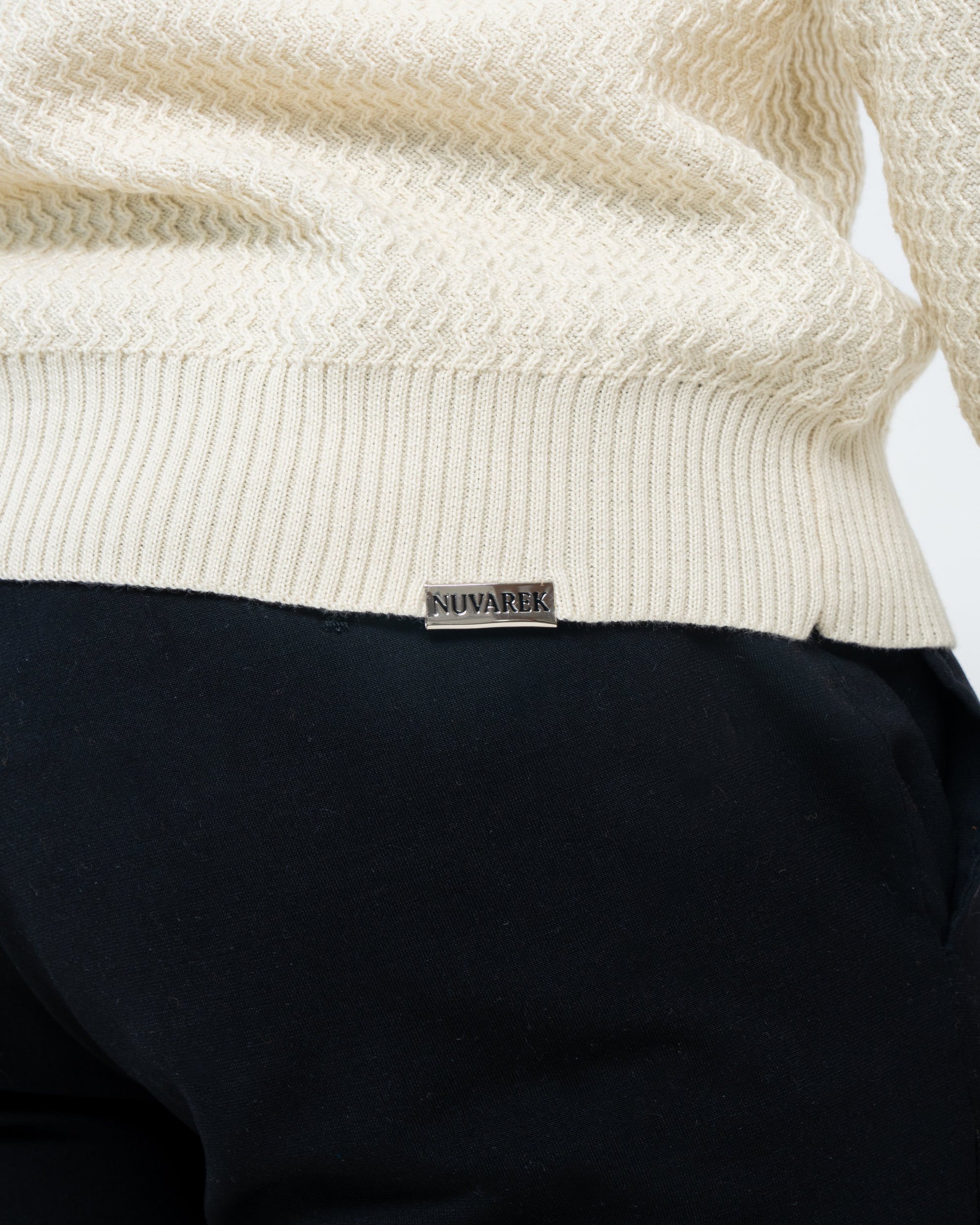 Sienna Knit Polo - Cream - Image 3
