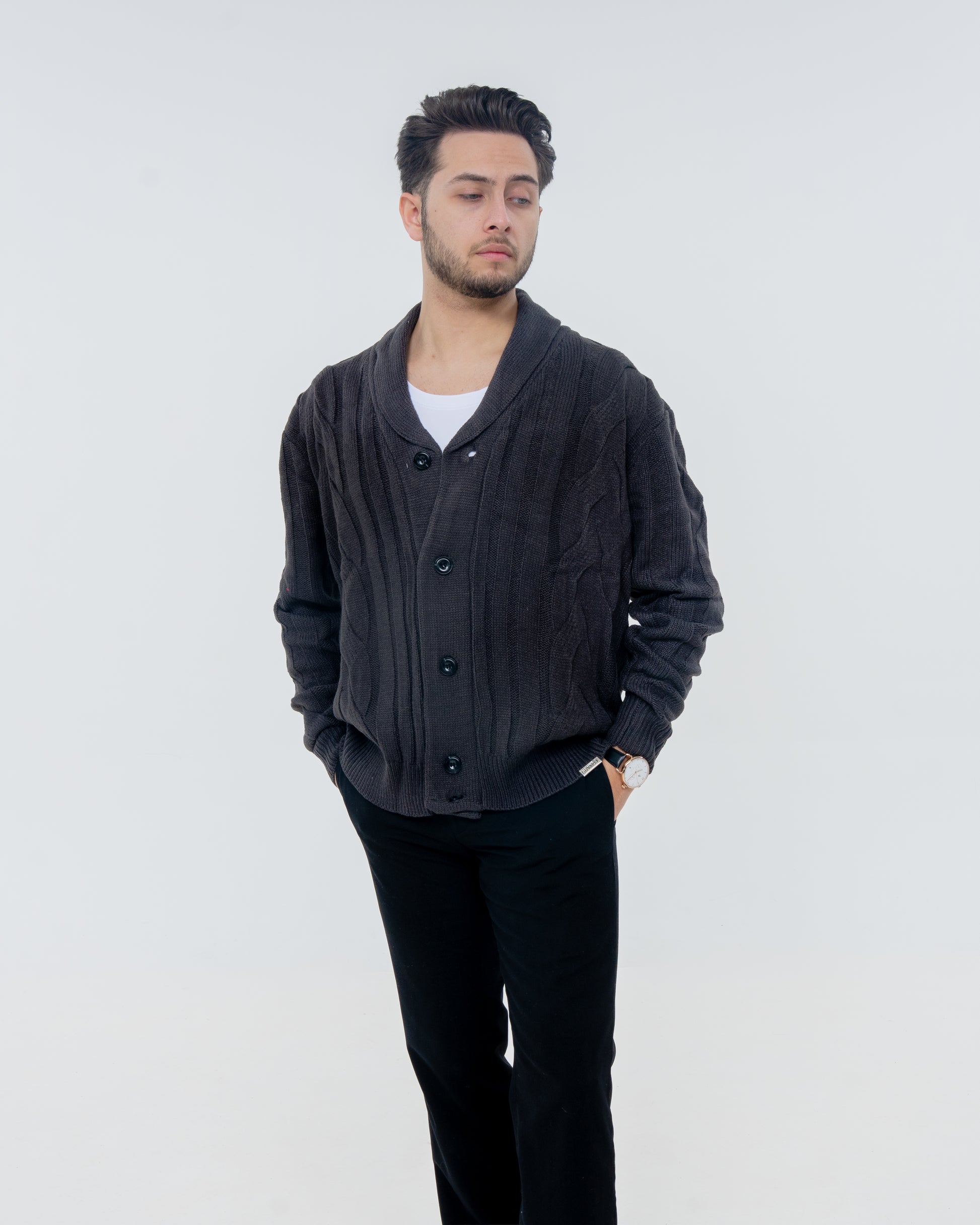 Fireside Cardigan - Charcoal